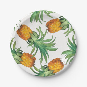 Assiettes En Carton Motif ananas
