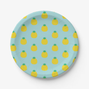 Assiettes En Carton Motif ananas