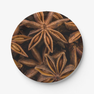 Assiettes En Carton Motif Anise Stars