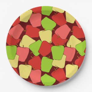 Assiettes En Carton Motif Apple Jumble