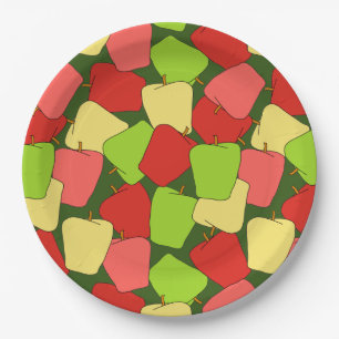Assiettes En Carton Motif Apple Jumble