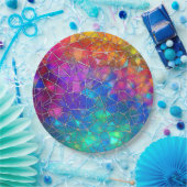 Assiettes En Carton Motif arc-en-ciel en verre tendu (Fête)