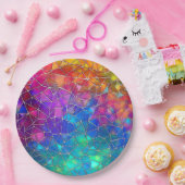 Assiettes En Carton Motif arc-en-ciel en verre tendu (Fête)