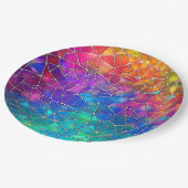 Assiettes En Carton Motif arc-en-ciel en verre tendu (Angle)