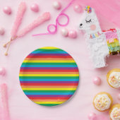 Assiettes En Carton Motif arc-en-ciel simple (Fête)