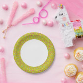 Assiettes En Carton motif arrière - plan de Polka-dot (Fête)