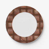 Assiettes En Carton Motif au chocolat (Devant)