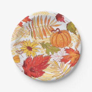Assiettes En Carton Motif automne