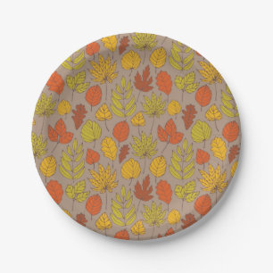 Assiettes En Carton Motif automne