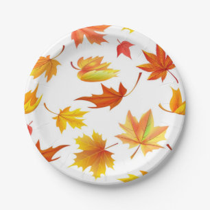 Assiettes En Carton Motif automne