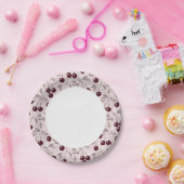 Assiettes En Carton Motif aux cerises 2 (Fête)