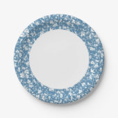 Assiettes En Carton motif aux oiseaux et ornement plante (Devant)