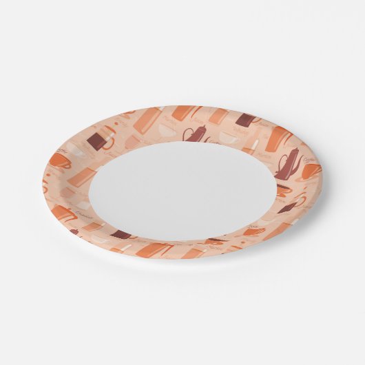 Assiettes En Carton Motif avec boissons et texte (Angle)