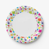 Assiettes En Carton Motif Avec Cuisine Colorée (Devant)