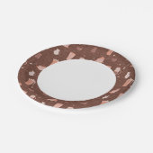 Assiettes En Carton Motif avec éléments liés au café (Angle)