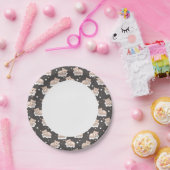 Assiettes En Carton motif avec petit ours couchant (Fête)