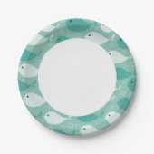 Assiettes En Carton motif avec poisson (Devant)