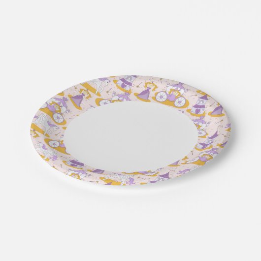 Assiettes En Carton motif avec princesse (Angle)