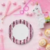 Assiettes En Carton motif avec roses (Fête)