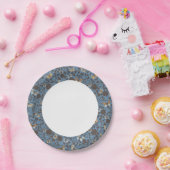 Assiettes En Carton motif avec roses et papillon (Fête)