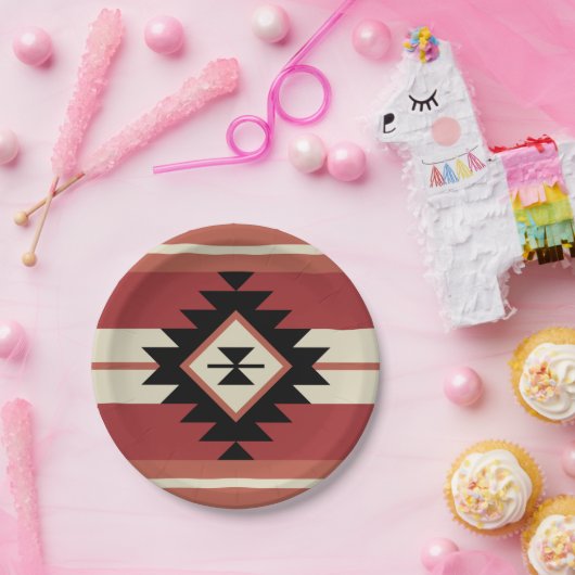 Assiettes En Carton motif Aztec (Fête)