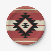 Assiettes En Carton motif Aztec (Devant)