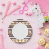 Assiettes En Carton motif aztèque coloré (Fête)