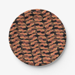 Assiettes En Carton Motif Bacon