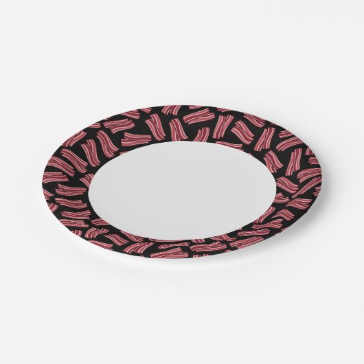 Assiettes En Carton Motif Bacon (Angle)