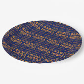 Assiettes En Carton Motif Bahati Niema, Bonne chance dans papier swahi (Angle)