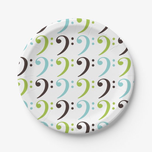 Assiettes En Carton Motif Bass Clef (Devant)