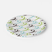Assiettes En Carton Motif Bass Clef (Angle)