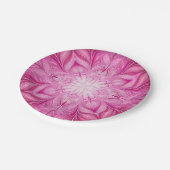 Assiettes En Carton Motif Batik rose (Angle)