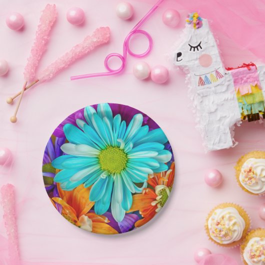 Assiettes En Carton Motif Big Daisy (Fête)