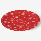 Assiettes En Carton Motif blanc Snowflake (Angle)