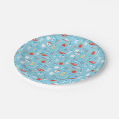 Assiettes En Carton Motif bleu dentaire (Angle)