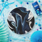 Assiettes En Carton Motif bleu flou (Fête)
