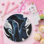 Assiettes En Carton Motif bleu flou (Fête)