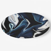 Assiettes En Carton Motif bleu flou (Angle)