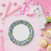 Assiettes En Carton motif bleu kawaii (Fête)