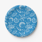 Assiettes En Carton Motif Blue Beach (Devant)