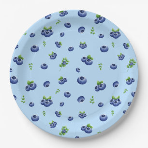 Assiettes En Carton Motif Blueberry