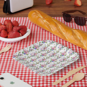 Assiettes En Carton Motif botanique coloré - Flore artistique