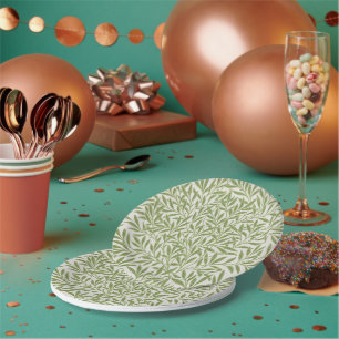 Assiettes En Carton Motif botanique floral vert de William Morris