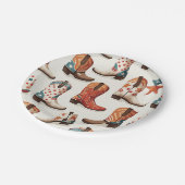 Assiettes En Carton Motif bottes Cowboy (Angle)