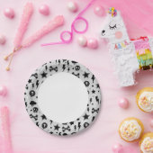 Assiettes En Carton motif branché (Fête)