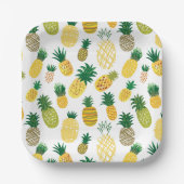 Assiettes En Carton Motif branché à l'ananas (Recto)