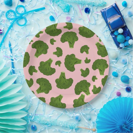 Assiettes En Carton Motif Broccoli (Fête)