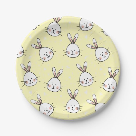 Assiettes En Carton Motif Bunnies Cheeky (Devant)