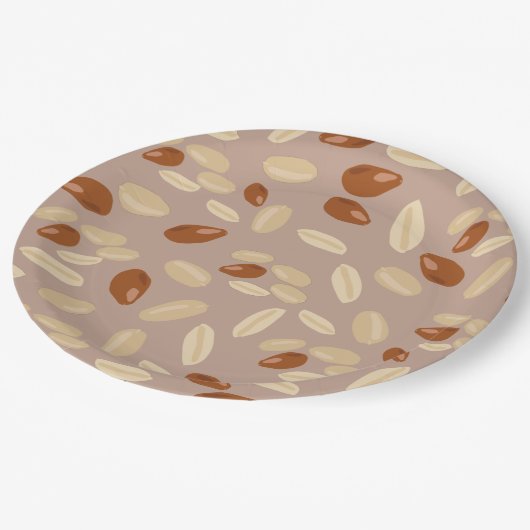 Assiettes En Carton Motif cacahuètes (Angle)